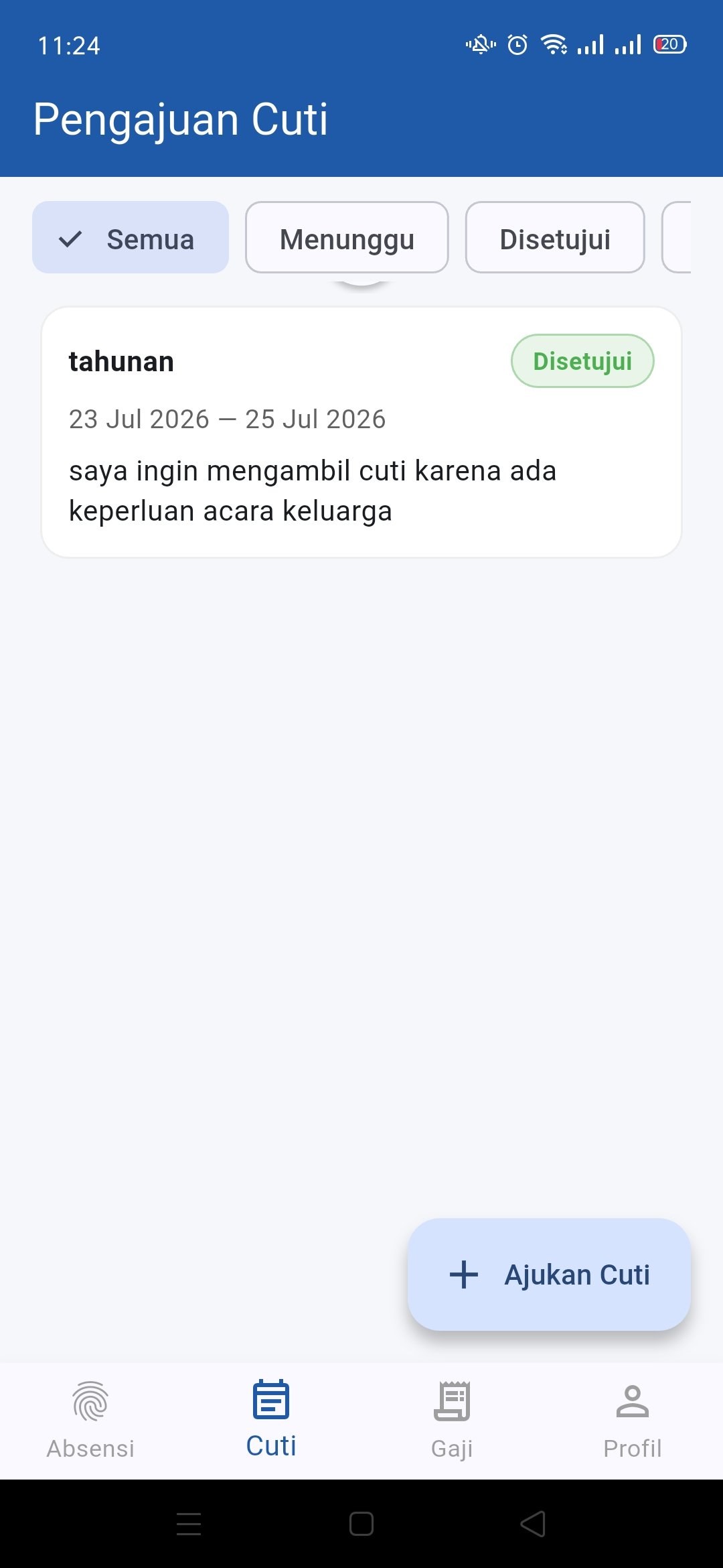 Cuti Screen